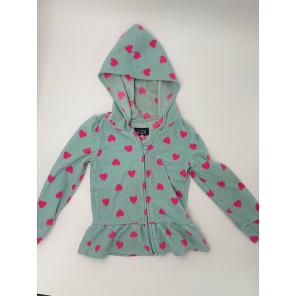 Children's Place | Girls' Zip-Up Hooded Jacket | Size 5 | Pre-Owned | Cozy - Picture 4 of 4
